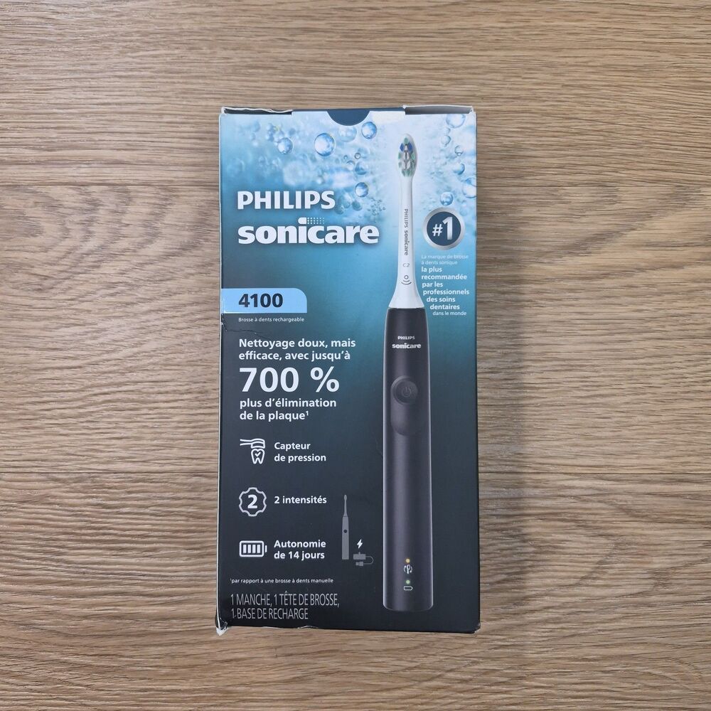 Philips Sonicare 4100 Rechargeable Sonic Toothbrush Black HX3681/24